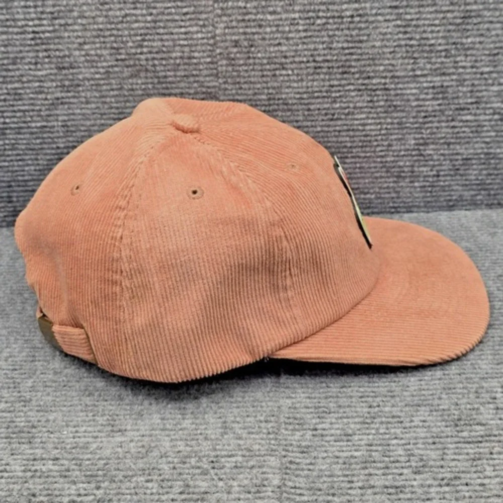 Atomic Child Hat Cap Womens‎ Strap Back Pink Corduroy Peace Sign Casual Outdoors
